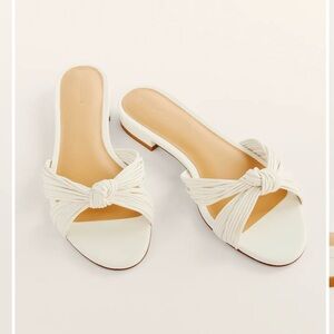 Reformation Peridot mignon knot flat sandal